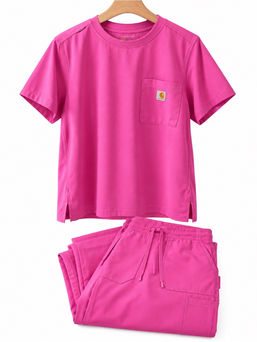Carhartt Force Cross-Flex Women’s Scrub Set XXL Electric Fuchsia Pink NWT